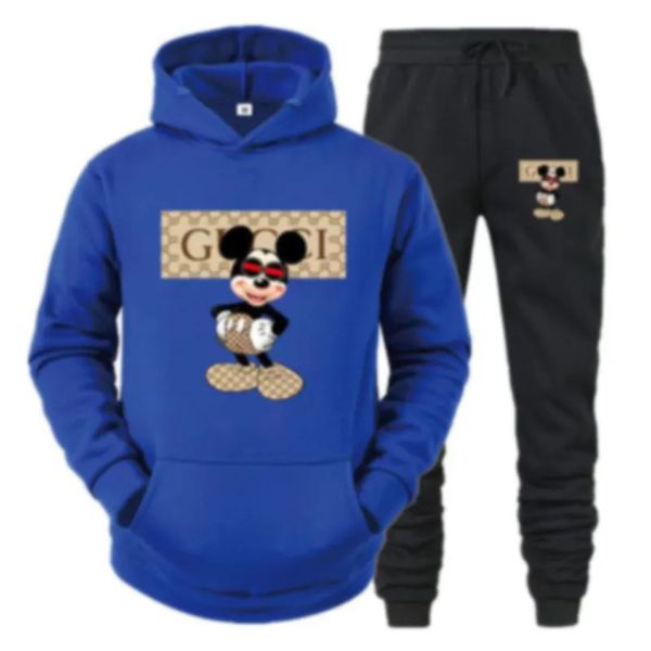 

Mens GG sweater trousers set designer hoodies streetwear sweatshirts sports suit embroidery plush letter decoration thick Hoodies men pants