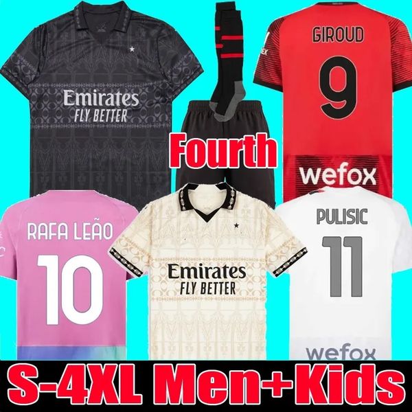 

23 24 Ac. PULISIC Home Soccer Jerseys Third Away MILANS 2023 2024 GIROUD THEO R.LEAO ROMAGNOLI BRAHIM S.CASTILLEJO SAELEMAEKERS Fourth Football Shirt 666, Gold