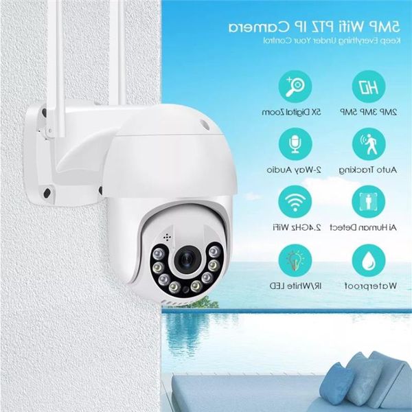 

8MP 5MP Wifi IP Cameras Outdoor 1080P Surveillance PTZ Cam Security Protection CCTV Auto Two Way Audio camara vigilancia Iptv Ghner