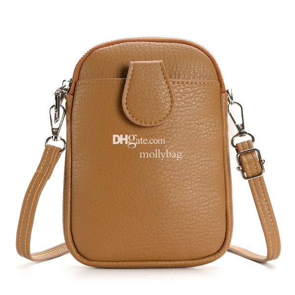 

High quality women designer phone practical crossbody bag cover suitable for wallet card cover Repo fashionable retro leather phone zipper, White