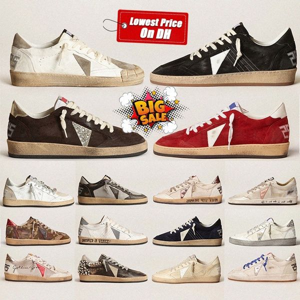 Classic Designer High Sneakers Famous Gold Italian Brand Paris Highball Star Casual Shoes New Releases Sequins Old Grunge Designer Shoe2UmR#