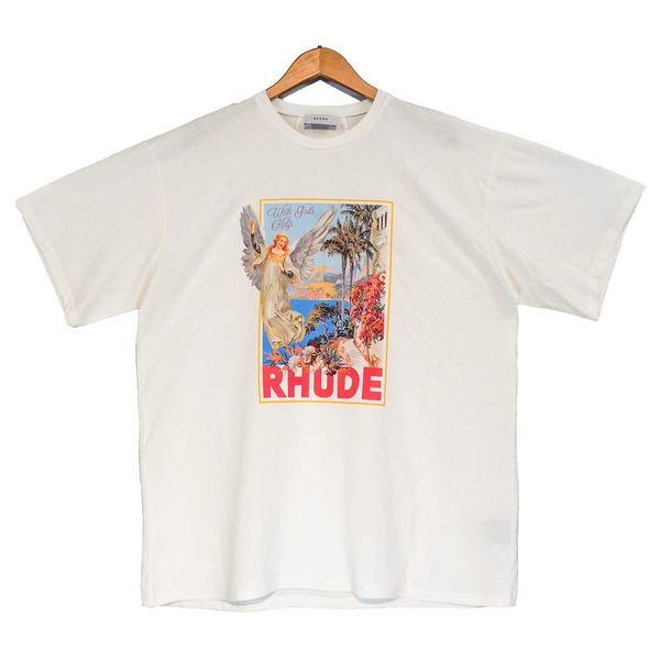 

Designer Rhude Brand Rhude Mens Shirt Men T Shirts Women Shirt Men Shorts Print White Black  M L XL Street Cotton Fashion Youth Mens Tshirts Tshirt Summer, Colour6