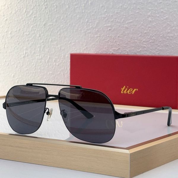 

Top Mens Designer Metal Square Aviator Sunglasses 0353 Mens Fashion Sunglasses Classic New Large Frame Glasses UV400 Black Casual Sports eyeglass with Box