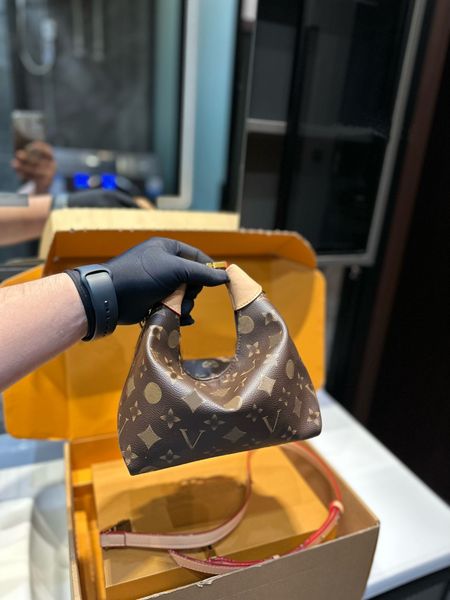 

Denim lunch box dinner high quality Moon underarm leather Dumpg bags tote mini shoulder crossbody package designer bag, Blue