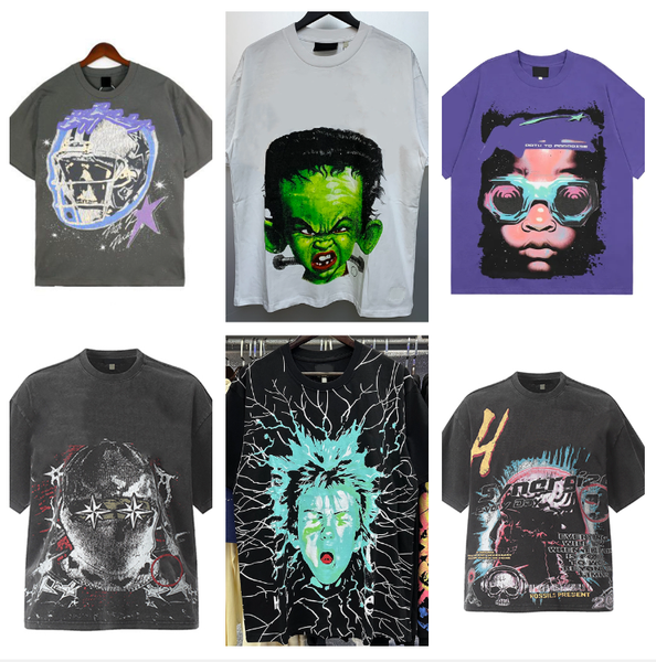 

designer mens t shirt tshirt wash shirts play womens t shirt halloween vintage t-shirts Hip Hop rock summer fashion higt stree loose letter pint cotton size s-xl, #1