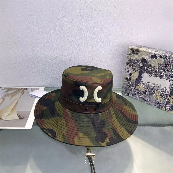 

Designer Bucket Hat Hiking Men Women Casquette Wide Brim Hats Sun Prevent Outdoor Beach Canvas Sunhat Fashion Cap Accessories, Army green