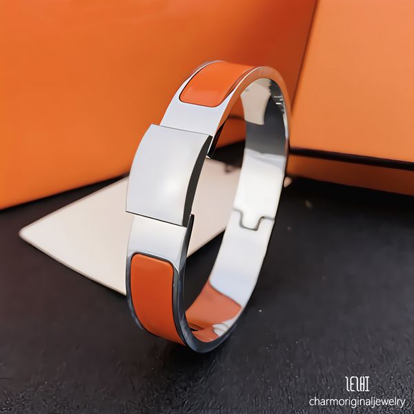 

designer bracelet women classic 12mm wide gold bracelet jewlery for women cuff bangle titanium steel designer jewelry woman h brand teachers gift jewlery women