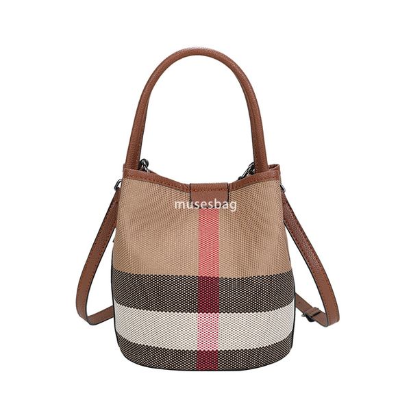 

New high-end leather round barrel bun mother bag fashionable and versatile women's bag handheld one shoulder crossbody bag, Deep brown