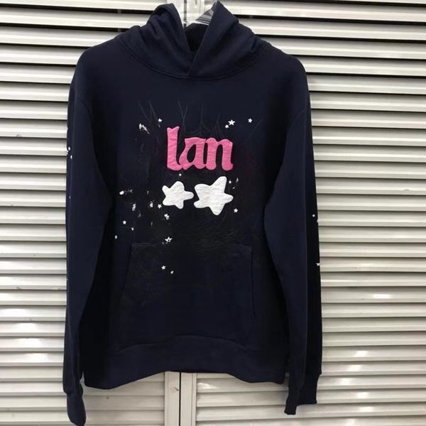 

Mens Hoodie Men Women Fashion 3D Web Foam Print Hoodie Loose Hooded Sweatshirts MJ0012, Silver