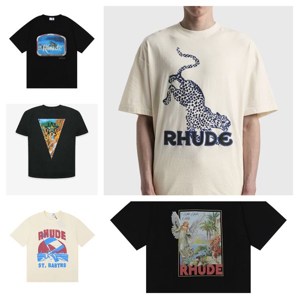 

Rhude Shirt Maker Mens T Shirt High Quality Tess Designer Casual Fashion Print Loose Short Sleeve Men Women Round Neck Tshirts cole buxton t shirt US Size S M L XL XXL, Colour3