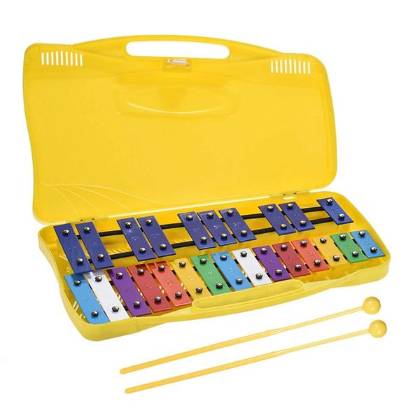 

Noisemaker Toys Baby Music Sound Toys 25 Notes Glockenspiel Percussion Rhythm Musical Instrument Toy with 2 Mallets Handheld Case Childrens Toy WX5.30 al