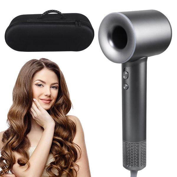 

2024 Hair Dryer Hairdryer Blowdryer High Speed BLDC Professional 110000Rpm Leafless Negative Ionic, Pink