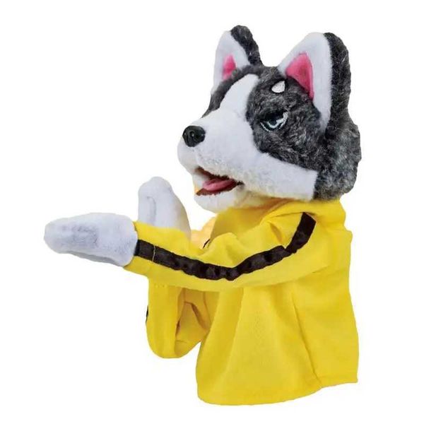 

Puppets Plush Dolls Interactive hand prank animal doll boxer sound and bo movements fun dog puppet used for storytelg teaching WX5.31, Yellow