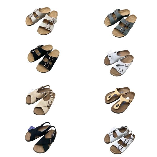 

Slides Room Birkinstock Designer Sandals Pantoufle Dlaquette Foam Runners Shoes Scuffs Soft Travel Leather Beach Grey Classics Unisex Slippers 35-44, A9