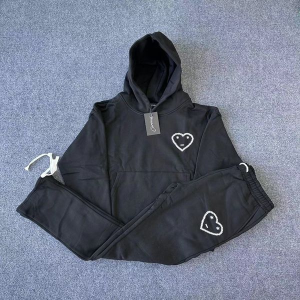 

Carsicko designer closing men women hoodie Free shipping pants sweatshirts pullover hooded letter print casual pants tracksuit clothing high quality Sports suit, Pants black