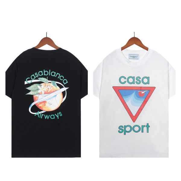 

Casablanc Shirts Mens and Women Designers T-shirts Tees Tops Mans Casual Chest Letter Shirt Luxurys Clothing Street Shorts Sleeve Casablanc Tshirts Brands, Colour13
