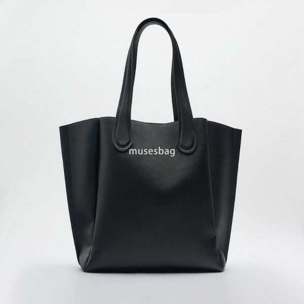 

Women's High Quality PU Fashionable Shoulder Bag with Advanced Sense Retro Basic Handbag Large Capacity Simple Casual Shopping Bag Tote Bag, Black