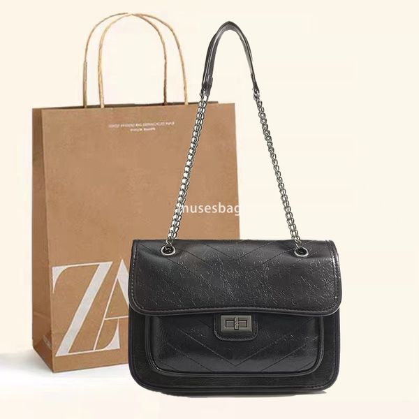 

New fashionable shoulder bag casual and versatile handbag white city style crossbody bag niche underarm bag commuting women bag, Black