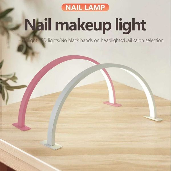 

Lamps Desk Beauty Salon LED Half Moon Nail Table Photography Lamp for Eyelash Extension Eyebrow Eyelash Lamp Arch Nail Lamp Supplement S2460555