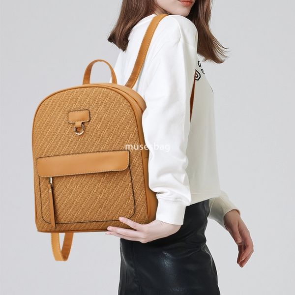 

High quality fashionable women retro versatile classic backpack leisure large capacity multifunctional tote bag three piece set mother bag, Black