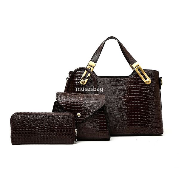 

Designer Women High Quality Retro Simple Advanced Multi functional Set Bag Three piece Set with Wallet Versatile Retro Large Capacity Women Bag, Purple