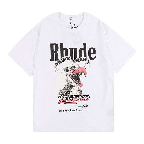 

Rhude Tshirt Designer Mens t Shirts Rhude short Tide Printed Tee Summer Men Women Round Neck Short Sleeve Tshirt Casual Fashion High Street Hip Hop Treetwear, Colour7