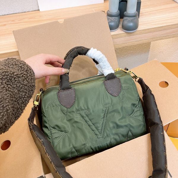 

Pillow bag Designer Shoulder Women Leather Denim Crossbody Brand Emed Tote Purse Brown Compartment Zipper wer Handbag Traveg Bag, Gold