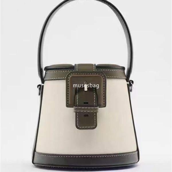 

Advanced Fashion New Trendy Bucket Bag Leisure Hundred Towers Single Shoulder Contrast Color Handbag Crossbody Bag Contrast, Coffee