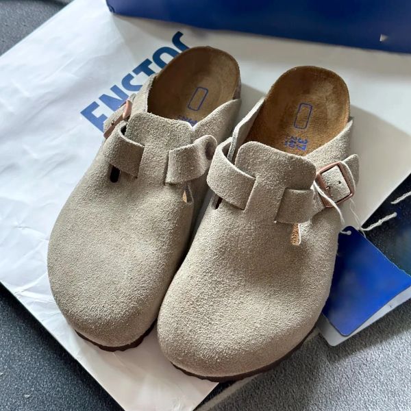 

Womens mens Designer Sandal Cork Flat Slipper Luxury Shoes suede clog celtics bostons Mule Slide Summer Sandale Leather loafer outdoor fashion sliders Beach Slide, 10#
