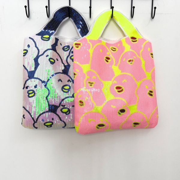 

New Instagram Korean Fashion Bag Handbag Beaded Bag Embroidered Bag Large Capacity Tote Bag Commuting Working Student Party Essential Bag, Split