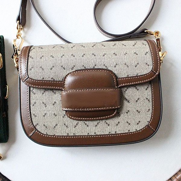 

bags designer women saddle bag 1955 purse mini handbag canvas wallet top high quality genuine leather shoulder Bag crossbody fashion tote expensive flap 10a, Dark khaki