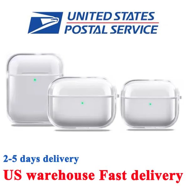 

US Warehouse For Airpods pro 2 3 generation Headphone Accessories Solid TPU Protective Earphone Cover Wireless Charging Shockproof Case