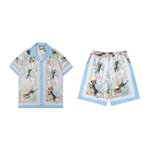 

Designer luxurys Mens Dress Shirt and Shorts Set Summer Set women Fashion Printing Casual loose T shirt high quality tee size M- ym3298, 1-bur