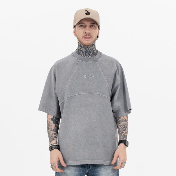 

designer t shirt men women fashion shirt Tshirt classic luxury logo Hip Hop t shirts sweatshirt structure embroidery distressed short Tshirt short sleeved tshirts, Dark grey