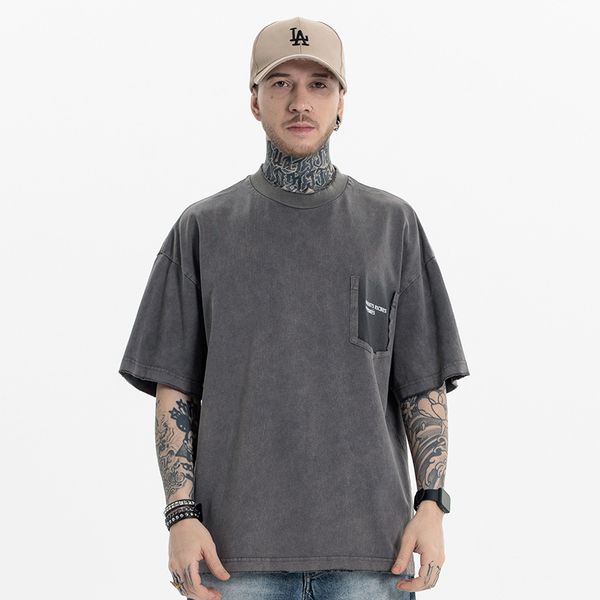 

designer shirt for man woman shirts man tshirt sweatshirt Letter streetwear takashi Skull Print Embroidered short sleeved T shirt on the chest loose fitting top, Coffee