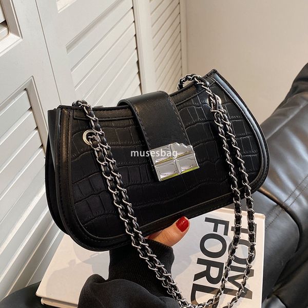 

High quality handbag for women summer new niche design chain crossbody bag for women commuting single shoulder underarm bag, Brown