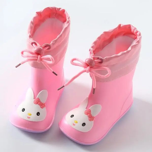 

Spring Autumn Winter Children Rain Boots Warm Plush Waterproof Kids Shoes Boys Girls Baby Rubber Soft PVC Snow 240603, Grey