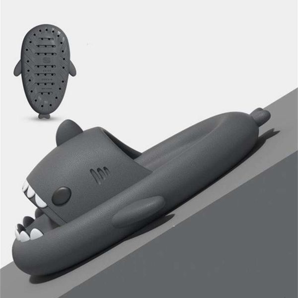

Men Women Shark Slippers Summer Home Solid Color Couple Parents Outdoor Cool Indoor Household Funny Slippers, 4_color