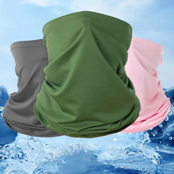 

Summer Sun Protection Ice Silk Tube Scarf Cycling Riding Outdoor Sports Bandana Scarf Hiking Mountaineering Fishing Face Cover