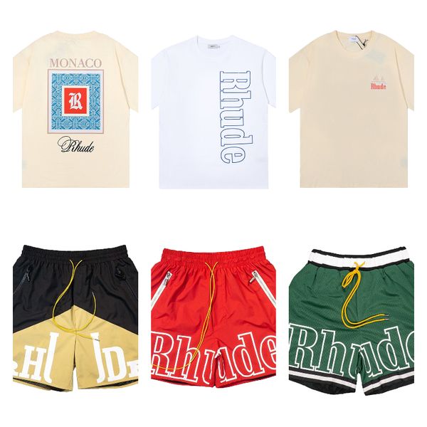 

Rhude tshirt 24ss Mens Designer t Shirt High Quality Tess Men Women Round Neck Tshirts Casual Fashion runrun Short golf shorts men kapital shorts cole buxton t shirt, Colour3