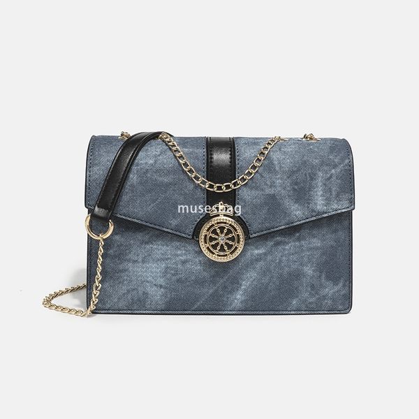 

Women Korean version of autumn and winter bags new niche high-end fashionable and versatile one shoulder crossbody chain small square bag trend, Black