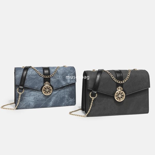 

Women Korean version of autumn and winter bags new niche high-end fashionable and versatile one shoulder crossbody chain small square bag trend, Black