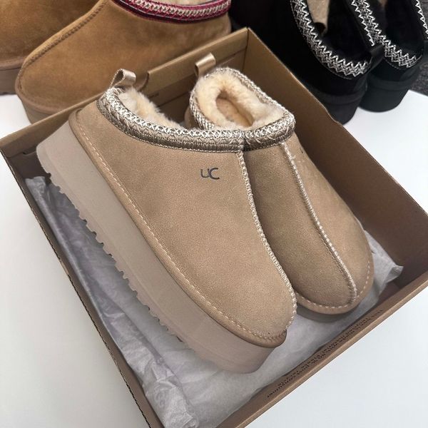 

Womens Tazz Slippers Tasman Fur Slide Classic Mustard Seed Ultra Mini Platform Boots Slip-on Les Petites Suede Wool Seal Winter Designer Booties Size 35-44, #15