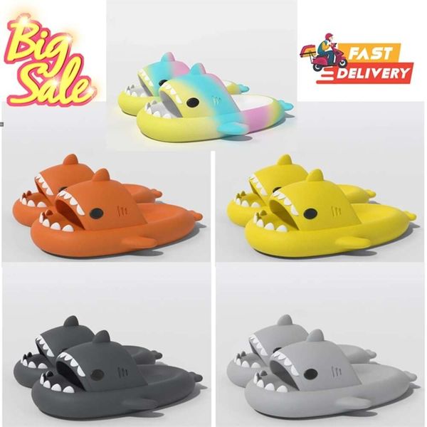 

shark slippers foam runners designer slides YEY slippers luxury sandals EVA sliders beach shoes, 2_color