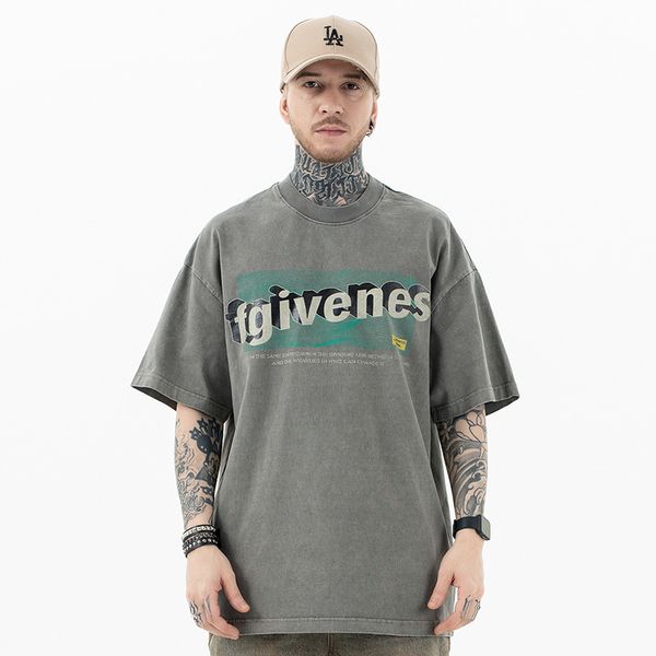 

designer tshirt mens t shirt round sweatshirt tshirt casual Tee tshirts women Short Solid Fashionable 2024 Spring Summer Letter Printed Retro Short sleeved t shirt, Gray