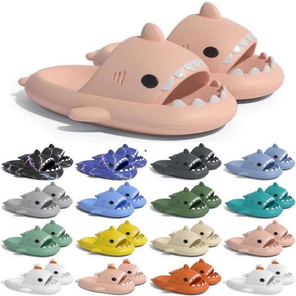 

Free Shipping Designer shark slides one sandal slipper for men women GAI sandals pantoufle mules men women slippers trainers flip flops sandles color11, 2_color