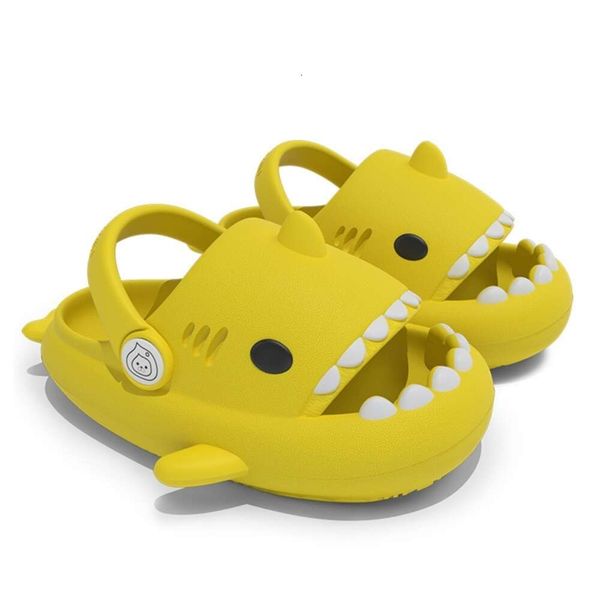 

summer kids boys sandals slides children slippers buckle designer fashion lovely cartoon shark External collision prevention slider free shipping shoes sandles, A7