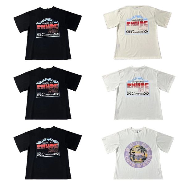 

rhude shirt designer t shirt Mens tshirts man Tess Designer Men Women Casual Print Letter Fashion Short Sleeve Round neck rhude Tshirts men US Size, Colour7