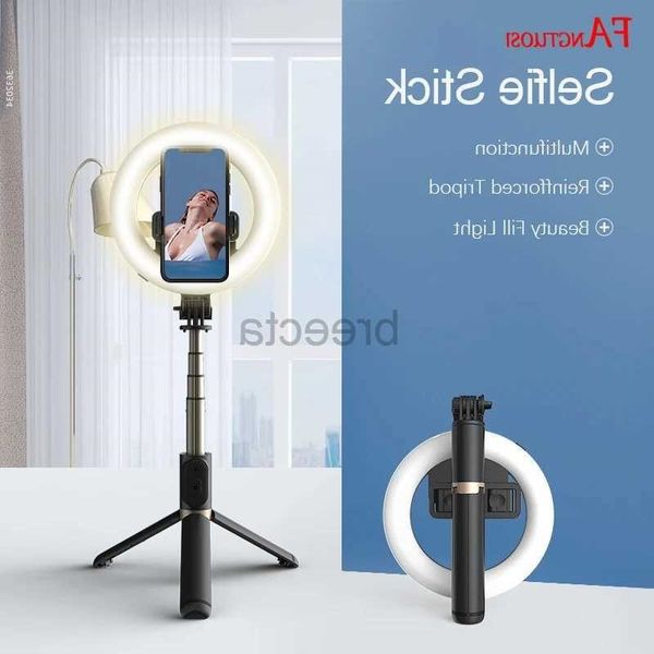 

Selfie Monopods FANGTUOSI New Wireless Bluetooth Stick Tripod With Ring Light Photography Stand Ringlight For Live Video Streaming 2432 Pxgi
