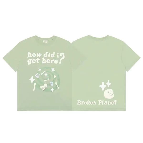 

Broken Planet shirt mens t shirt designer t shirt European and American sizes men shirt tees summer casual round neck short sleeve1, R3